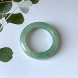 18.7mm A-Grade Natural Green Jadeite Abacus Band No.220685