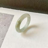 19.1mm A-Grade Natural Light Green Jadeite Ring Band No. 161767