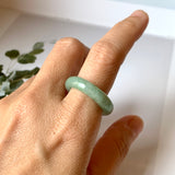 18.7mm A-Grade Natural Green Jadeite Abacus Band No.220685