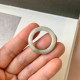 19.1mm A-Grade Natural Light Green Jadeite Ring Band No. 161767