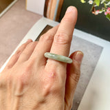 19.1mm A-Grade Natural Light Green Jadeite Ring Band No. 161767