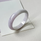 57.3mm A-Grade Natural Pinkish Lavender Jadeite Modern Oval Bangle No.152062