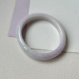 57.3mm A-Grade Natural Pinkish Lavender Jadeite Modern Oval Bangle No.152062