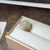 A-Grade Natural Grey Brown Jadeite Donut No.172917