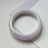 57.3mm A-Grade Natural Pinkish Lavender Jadeite Modern Oval Bangle No.152062