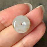 A-Grade Natural Grey Brown Jadeite Donut No.172917
