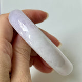 57.3mm A-Grade Natural Pinkish Lavender Jadeite Modern Oval Bangle No.152062