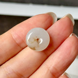 A-Grade Natural Grey Brown Jadeite Donut No.172918