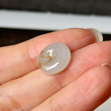 A-Grade Natural Grey Brown Jadeite Donut No.172918