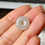 A-Grade Natural Grey Brown Jadeite Donut No.172918
