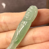 A-Grade Natural Green Jadeite Goddess of Mercy Pendant No.170794