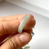 18.1mm A-Grade Natural Grey Jadeite Abacus Ring Band No.220648