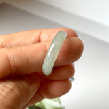 18.1mm A-Grade Natural Grey Jadeite Abacus Ring Band No.220648