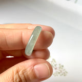 16mm A-Grade Natural Bluish Green Jadeite Abacus Ring Band No.220678