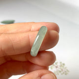 16mm A-Grade Natural Bluish Green Jadeite Abacus Ring Band No.220678