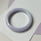 54.3mm A-Grade Natural Lavender Jadeite Modern Round Bangle No.152064