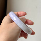 54.3mm A-Grade Natural Lavender Jadeite Modern Round Bangle No.152064