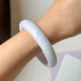 54.3mm A-Grade Natural Lavender Jadeite Modern Round Bangle No.152064