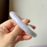 58.6mm A-Grade Natural Lavender Green Jadeite Modern Round Bangle No.152060