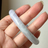 58.6mm A-Grade Natural Lavender Green Jadeite Modern Round Bangle No.152060