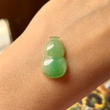 A-Grade Natural Green Jadeite Hulu (Calabash) No.171418