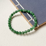 6.3mm A-Grade Natural Imperial Green Jadeite Bracelet No. 190467
