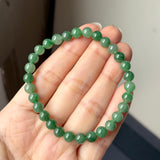 6.3mm A-Grade Natural Imperial Green Jadeite Bracelet No. 190467