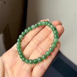 6.3mm A-Grade Natural Imperial Green Jadeite Bracelet No. 190467