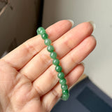 6.3mm A-Grade Natural Imperial Green Jadeite Bracelet No. 190467