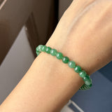 6.3mm A-Grade Natural Imperial Green Jadeite Bracelet No. 190467