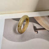 17.6mm A-Grade Light Greenish Brown Jadeite Ring Band No. 161836