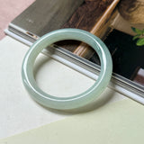 51.7mm A-Grade Natural Floral Jadeite Traditional Round Bangle No. 152182