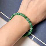 6.3mm A-Grade Natural Imperial Green Jadeite Bracelet No. 190467