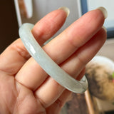 51.7mm A-Grade Natural Floral Jadeite Traditional Round Bangle No. 152182