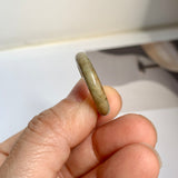 17.6mm A-Grade Light Greenish Brown Jadeite Ring Band No. 161836