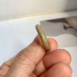 17.6mm A-Grade Light Greenish Brown Jadeite Ring Band No. 161836