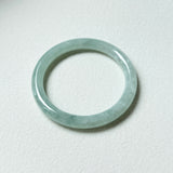 54.5mm A-Grade Natural Light Green Jadeite Traditional Round Bangle No.152048