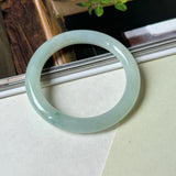 51.7mm A-Grade Natural Floral Jadeite Traditional Round Bangle No. 152182