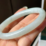 54.6mm A-Grade Natural Floral Jadeite Traditional Round Bangle No. 152184