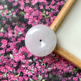 A-Grade Natural Lavender Jadeite Donut Pendant No.170888