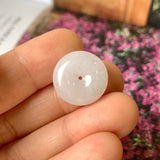 A-Grade Natural Lavender Jadeite Donut Pendant No.170888