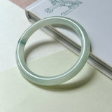 56.4mm A-Grade Natural Floral Jadeite Traditional Round Bangle No. 152185