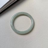 54.6mm A-Grade Natural Light Green Jadeite Traditional Round Bangle No.152049