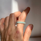 17.6mm A-Grade Light Green Jadeite Ring Band No. 161842