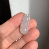 A-Grade White Jadeite Pea Pod Pendant No. 170893