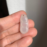A-Grade White Jadeite Pea Pod Pendant No. 170893