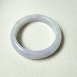 54.6mm A-Grade Natural Lavender Jadeite Modern Round Bangle No.152065