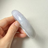 54.6mm A-Grade Natural Lavender Jadeite Modern Round Bangle No.152065