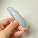 54.6mm A-Grade Natural Lavender Jadeite Modern Round Bangle No.152065