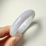 54.6mm A-Grade Natural Lavender Jadeite Modern Round Bangle No.152065